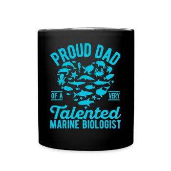 Biologiste marin Papa Marine Biology - Mug uni - noir - Devant
