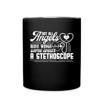 Nurse Nurse Angel - Full Colour Mug - black - Front