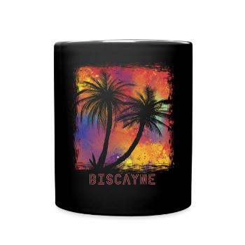 Biscayne-Palmen Florida-Nationalpark-Ozean-Surfen - Tasse einfarbig - Schwarz - Vorne
