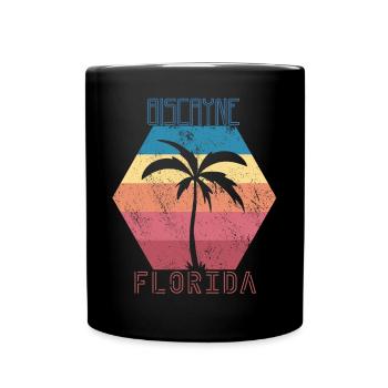 Vacances en famille Floride Biscayne Palm Tree Beach Oc - Mug uni - noir - Devant