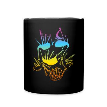 Cornemuse Cornemuse Musicien Bagpiper - Mug uni - noir - Devant