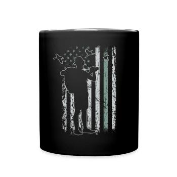 Observation des oiseaux Retro USA Flag 4 juillet - Mug uni - noir - Devant