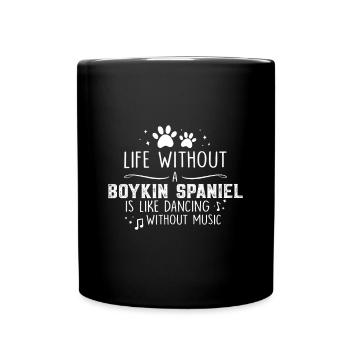 Life without Boykin Spaniel - Full Colour Mug - black - Front