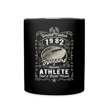 Vintage 1982 Football Cadeau d’anniversaire Hobby - Mug uni - noir - Devant