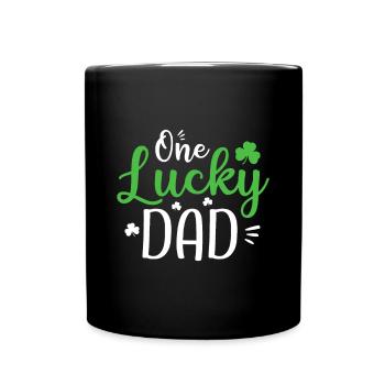 Une idée de papa chanceux, St Patricks Day Funny Daddy Gi - Mug uni - noir - Devant