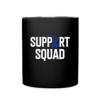Darmkrebs Support Squad Darmkrebs bewusst - Tasse einfarbig - Schwarz - Vorne
