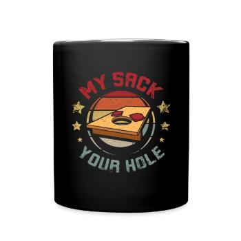 Drôle Mon sac ton trou de maïs trou - Mug uni - noir - Devant