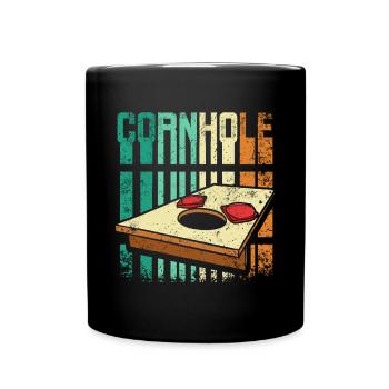 Retro Vintage Cornhole - Mug uni - noir - Devant