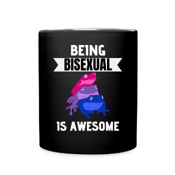 Bisexuel Grenouille LGBTQ Bi Mois de la fierté Bisexuel - Mug uni - noir - Devant