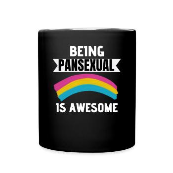 Pride Month Pan Flag LGBT Gift Pansexual - Full Colour Mug - black - Front