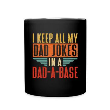 Vatertag Geschenk Papa Spruch - Tasse einfarbig - Schwarz - Vorne