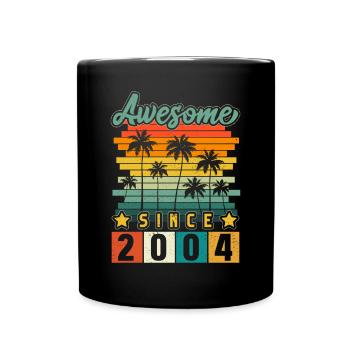 Né(e) en 2004 Anniversaire Année de naissance Millésime - Mug uni - noir - Devant