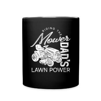 Lawn Mowing Funny Dad Father's Day Lawn Mower Lawn - Full Colour Mug - black - Front