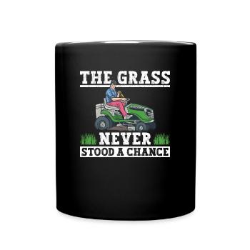 Tonte de pelouse Drôle de papa Fête des pères Tondeuse à gazon Pelouse - Mug uni - noir - Devant