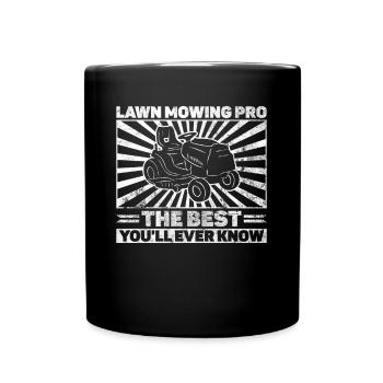 Tonte de pelouse Drôle de papa Fête des pères Tondeuse à gazon Pelouse - Mug uni - noir - Devant