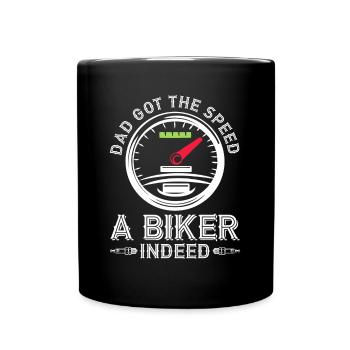Motorrad Fahrer Biker Papa Lustig Vatertag - Tasse einfarbig - Schwarz - Vorne