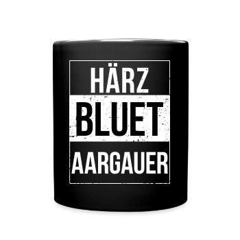 Härzbluetaargauer Aargau Schweiz Aargauer - Tasse einfarbig - Schwarz - Vorne