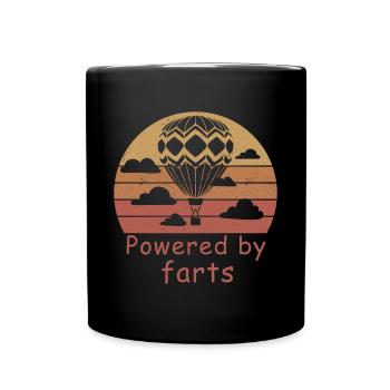 Heißluftballon & Ballon Fahrer Geschenk - Tasse einfarbig - Schwarz - Vorne