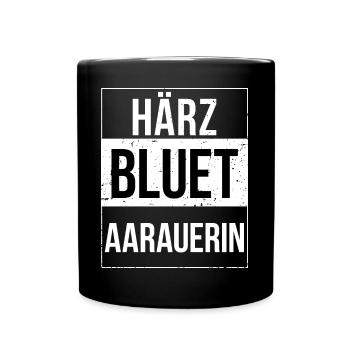 Härzbluetaarauerin Canton Aargau Aarauerin - Full Colour Mug - black - Front