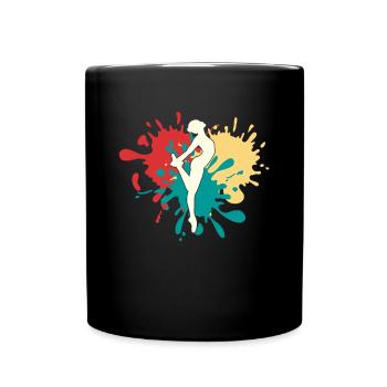 Tanzen Tänzerin Silhouette - Tasse einfarbig - Schwarz - Vorne