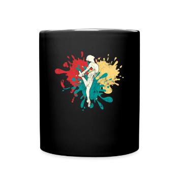 Tanzen Tänzerin Silhouette - Tasse einfarbig - Schwarz - Vorne