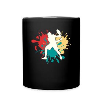 tennis silhouette - Tasse einfarbig - Schwarz - Vorne