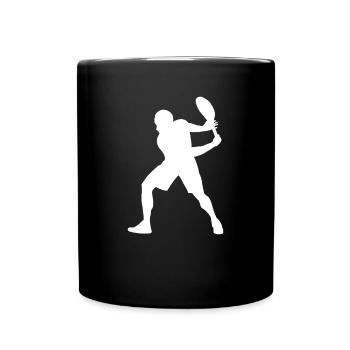 Tennis Silhouette - Full Colour Mug - black - Front