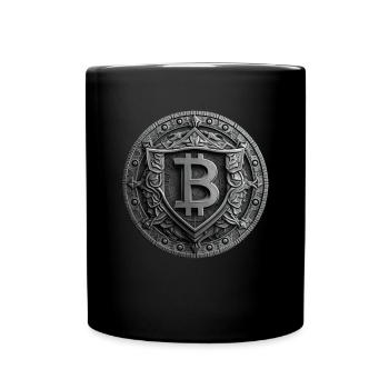 Bitcoin Design für BTC Fans - Tasse einfarbig - Schwarz - Vorne