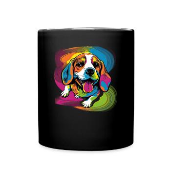 Dog Saying Beagle Design pour les amoureux des chiens - Mug uni - noir - Devant