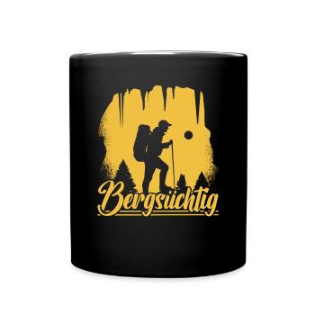 Hikers Addicted to the mountains - Full Colour Mug - black - Front