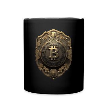Bitcoin Design für BTC Fans - Tasse einfarbig - Schwarz - Vorne