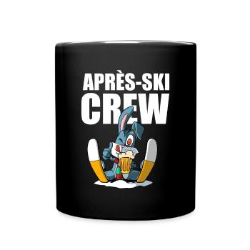 Après-Ski Crew Skihase - Tasse einfarbig - Schwarz - Vorne