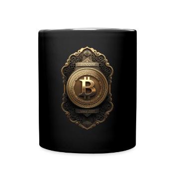 Bitcoin Design for BTC Fans - Full Colour Mug - black - Front