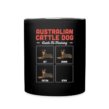 Australian Cattle Dog - Full Colour Mug - black - Front