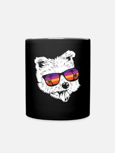 West Highland Terrier - Kubek jednokolorowy - czarny