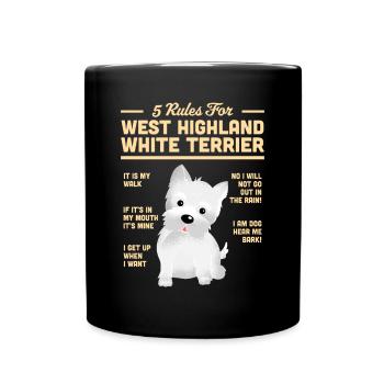 West highland terrier - Full Colour Mug - black - Front