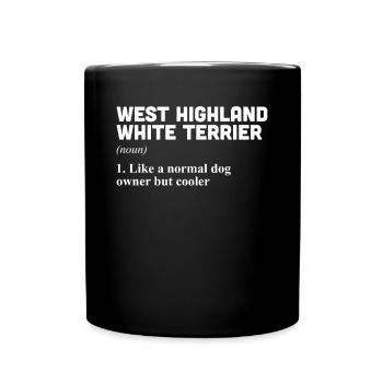 West highland terrier - Full Colour Mug - black - Front