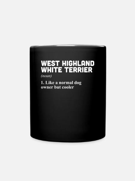 West highland terrier - Tasse einfarbig - Schwarz