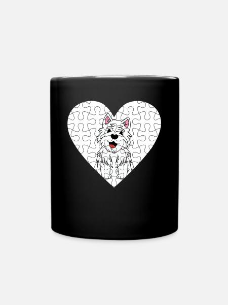 West highland terrier - Tasse einfarbig - Schwarz