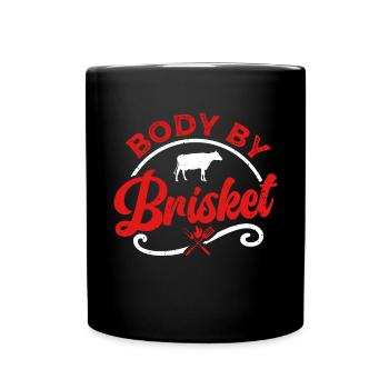 Body of Brisket - Funny bbq smoker - Full Colour Mug - black - Front