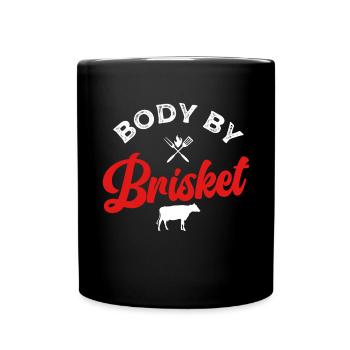 Body of Brisket - Funny bbq smoker - Full Colour Mug - black - Front