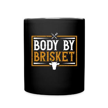 Body of Brisket - Funny bbq smoker - Full Colour Mug - black - Front