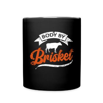 Body of Brisket - Funny bbq smoker - Full Colour Mug - black - Front