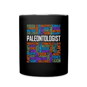 Paleontologist - Words - Full Colour Mug - black - Front