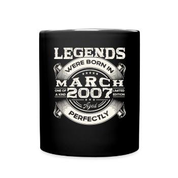Mars Année 2007 16ème anniversaire Homme Légendaire 07 - Mug uni - noir - Devant