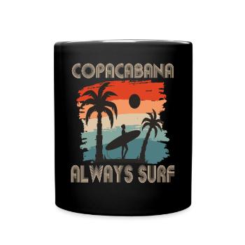 Copacabana Surfen Rio Urlaub Meer Strand Sonne - Tasse einfarbig - Schwarz - Vorne