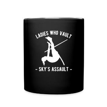Ladies Who Vault Sky's Assault - Full Colour Mug - black - Front