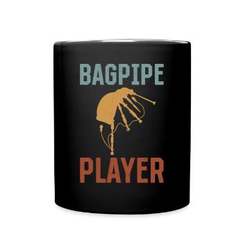 Bagpipe Player Bagpipes Instrument Bagpipe Musicia - Tasse einfarbig - Schwarz - Vorne