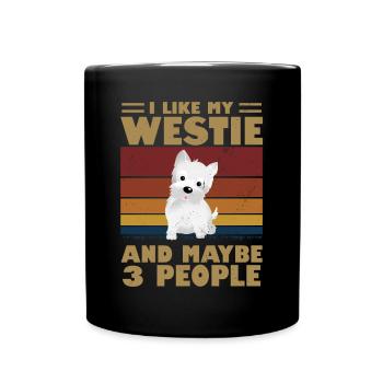 West highland terrier - Full Colour Mug - black - Front