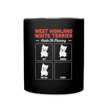 West highland terrier - Full Colour Mug - black - Front